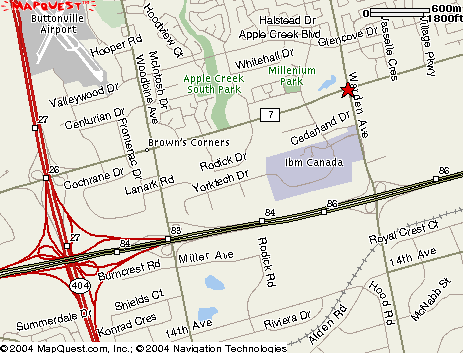 Map of Reception venue and local area